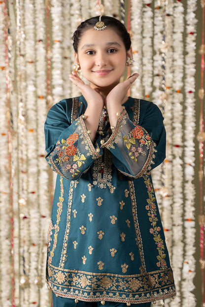 Maria B | 3 Piece Embroidered Lawn Suit | MKD-EF25-24 8-Jun Blue