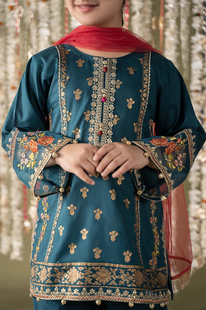 Maria B | 3 Piece Embroidered Lawn Suit | MKD-EF25-24 14-Dec Blue