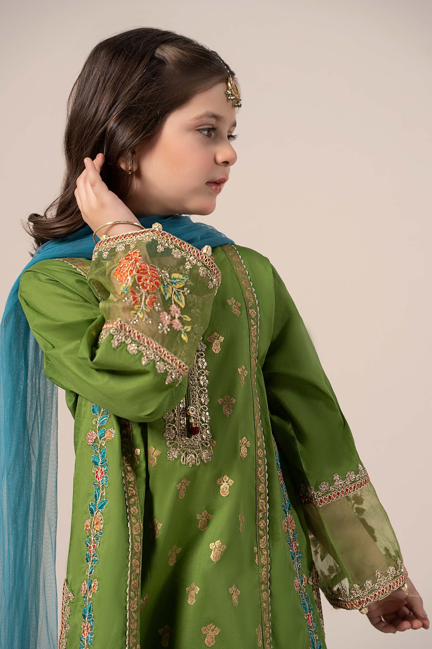 Maria B | 3 Piece Embroidered Lawn Suit | MKD-EF25-24 10-Aug Green