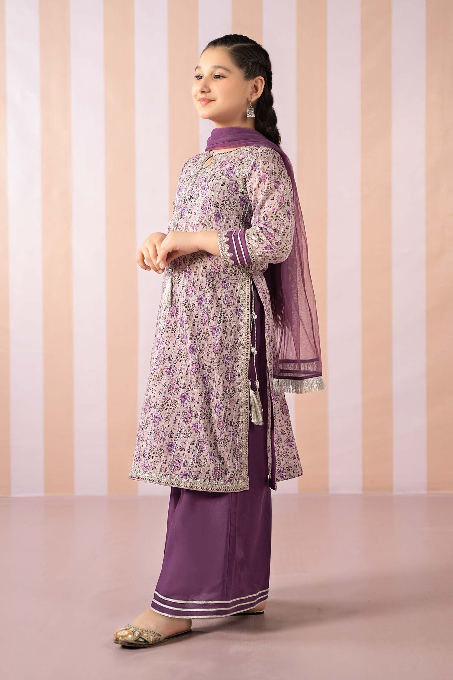 Maria B | 3 Piece Embroidered Lawn Suit | MKD-EF25-27 8-Jun Purple