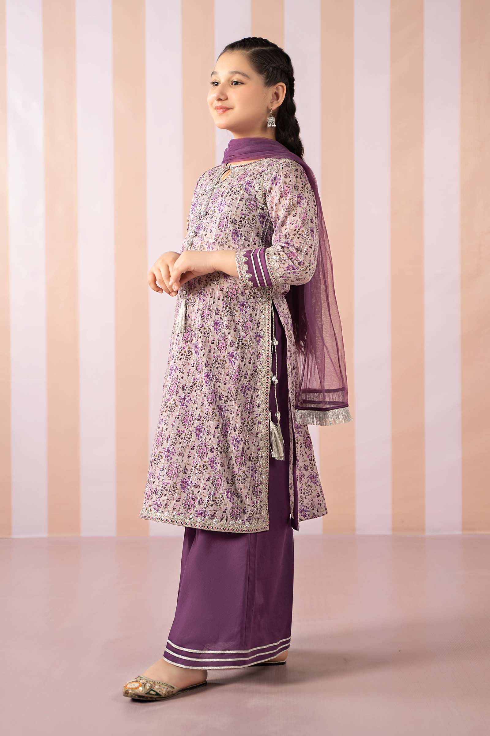 Maria B | 3 Piece Embroidered Lawn Suit | MKD-EF25-27 8-Jun Purple