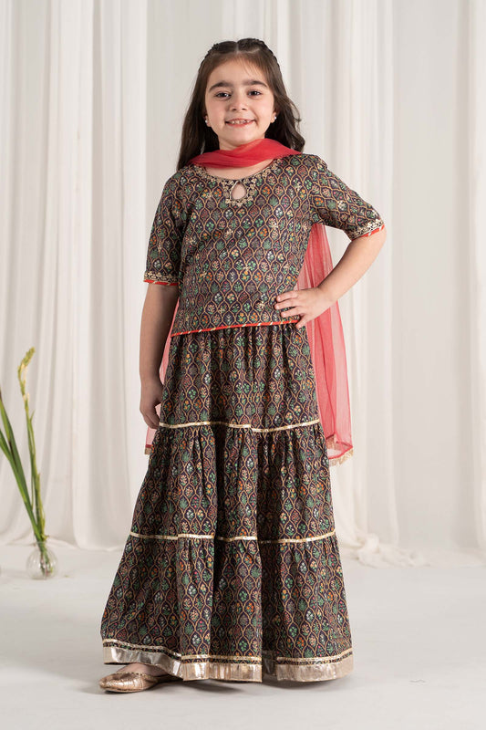 Maria B | 3 Piece Printed Lawn Suit | MKD-EF25-30 4-Feb Blue