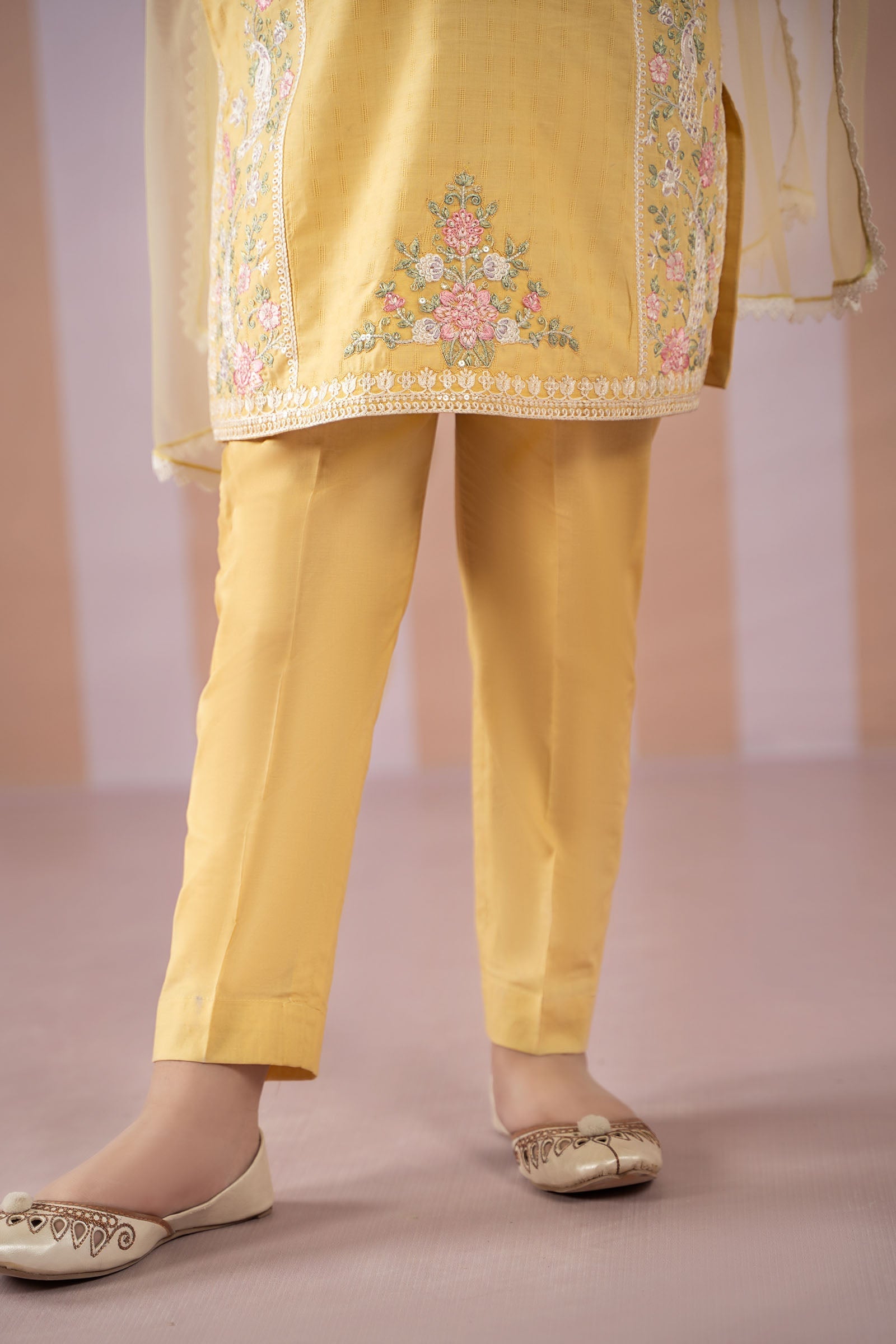 Maria B | 3 Piece Embroidered Dobby Lawn Suit | MKD-EF25-50 12-Oct Yellow