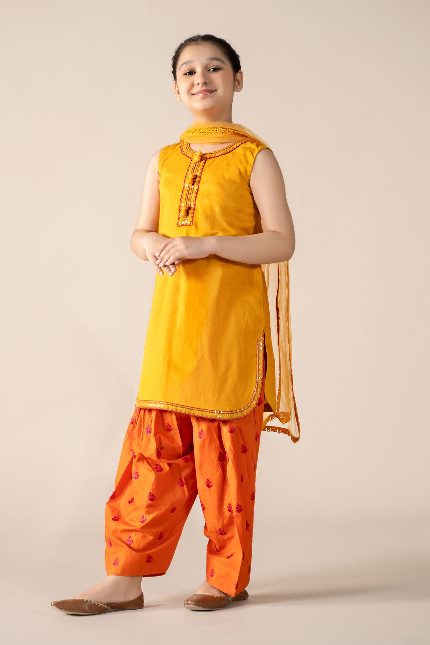 Maria B | 3 Piece Embroidered Dobby Lawn Suit | MKD-EF25-54 6-Apr Yellow
