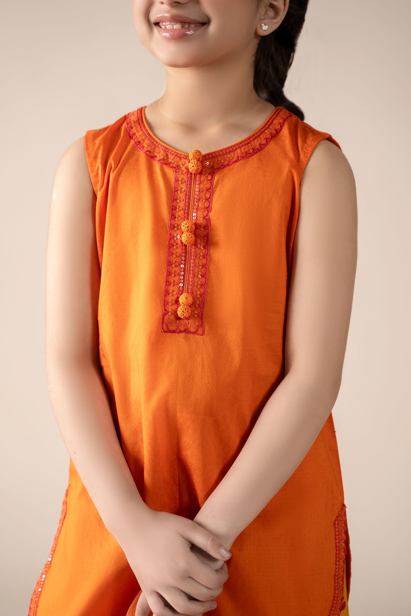 Maria B | 3 Piece Embroidered Dobby Lawn Suit | MKD-EF25-54 8-Jun Orange