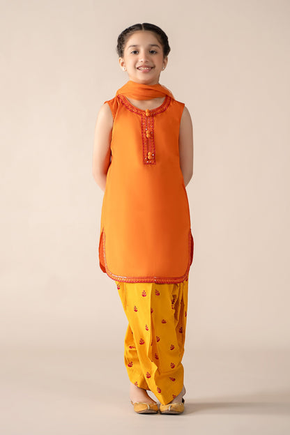 Maria B | 3 Piece Embroidered Dobby Lawn Suit | MKD-EF25-54 4-Feb Orange