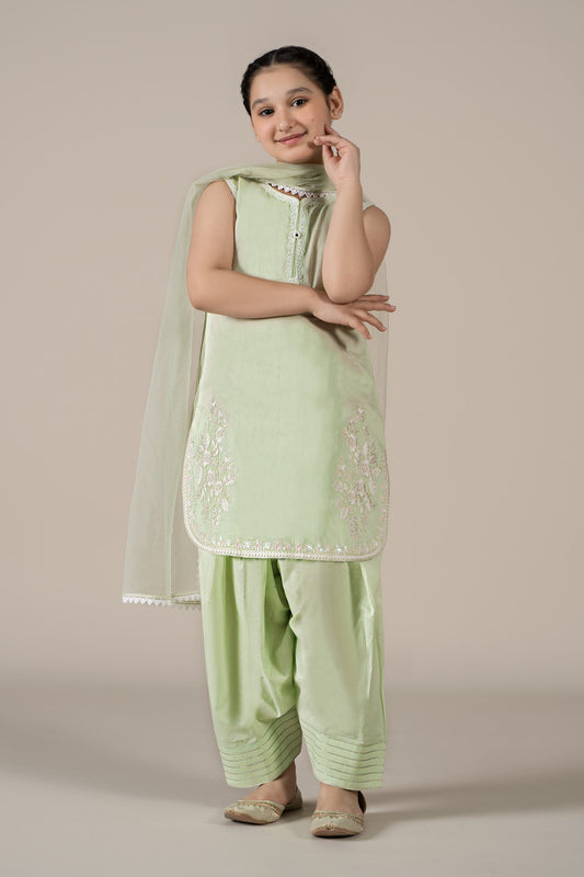 Maria B | 3 Piece Embroidered Lawn Suit | MKD-EF25-60 4-Feb Green