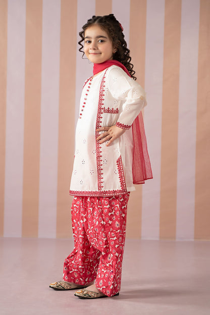 Maria B | 3 Piece Embroidered Lawn Suit | MKD-EF25-66 10-Aug White