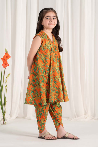 Maria B | 2 Piece Printed Lawn Suit | MKD-EF25-68 14-Dec Orange