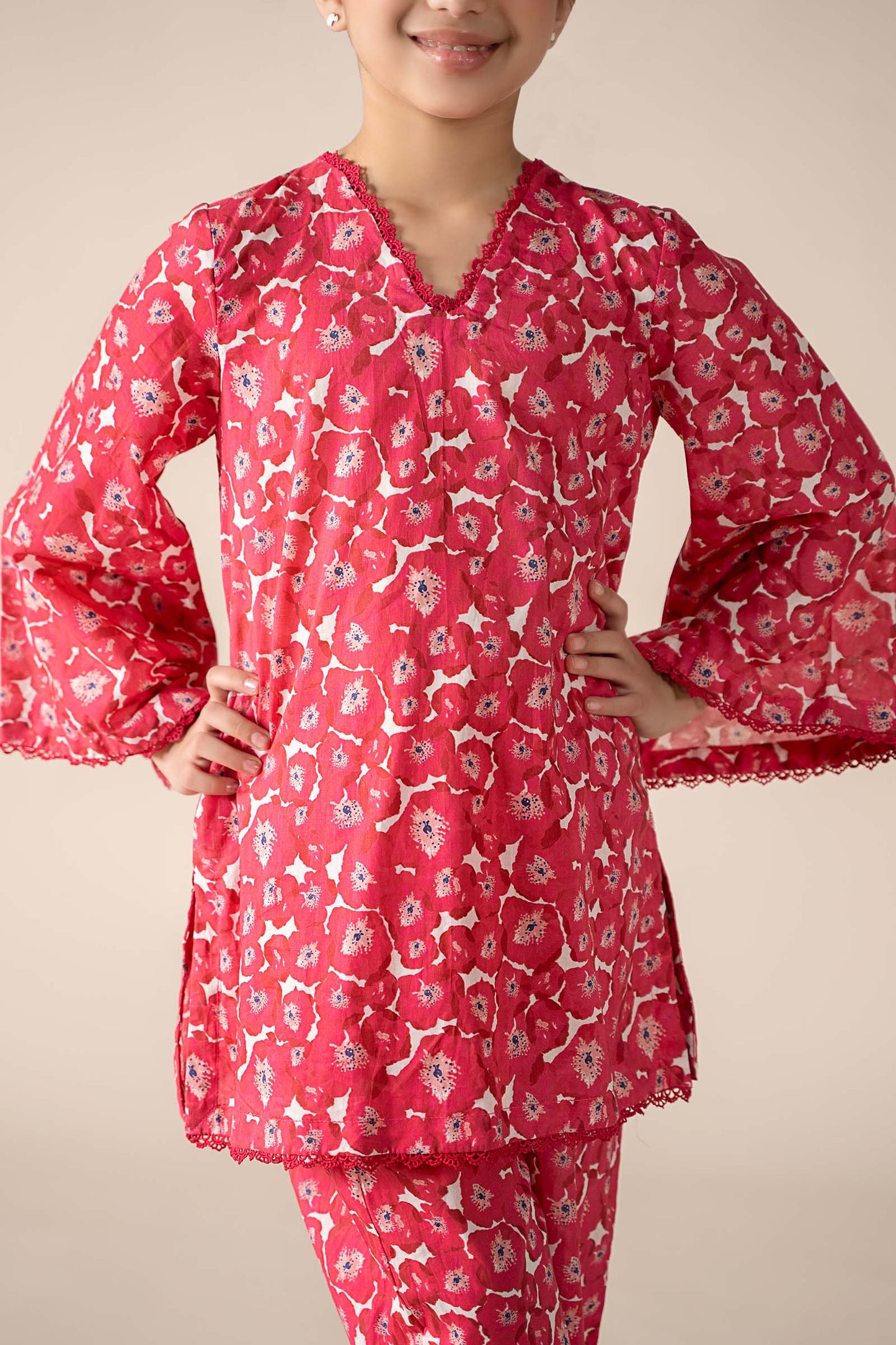 Maria B | 2 Piece Printed Lawn Suit | MKD-EF25-69 8-Jun Pink