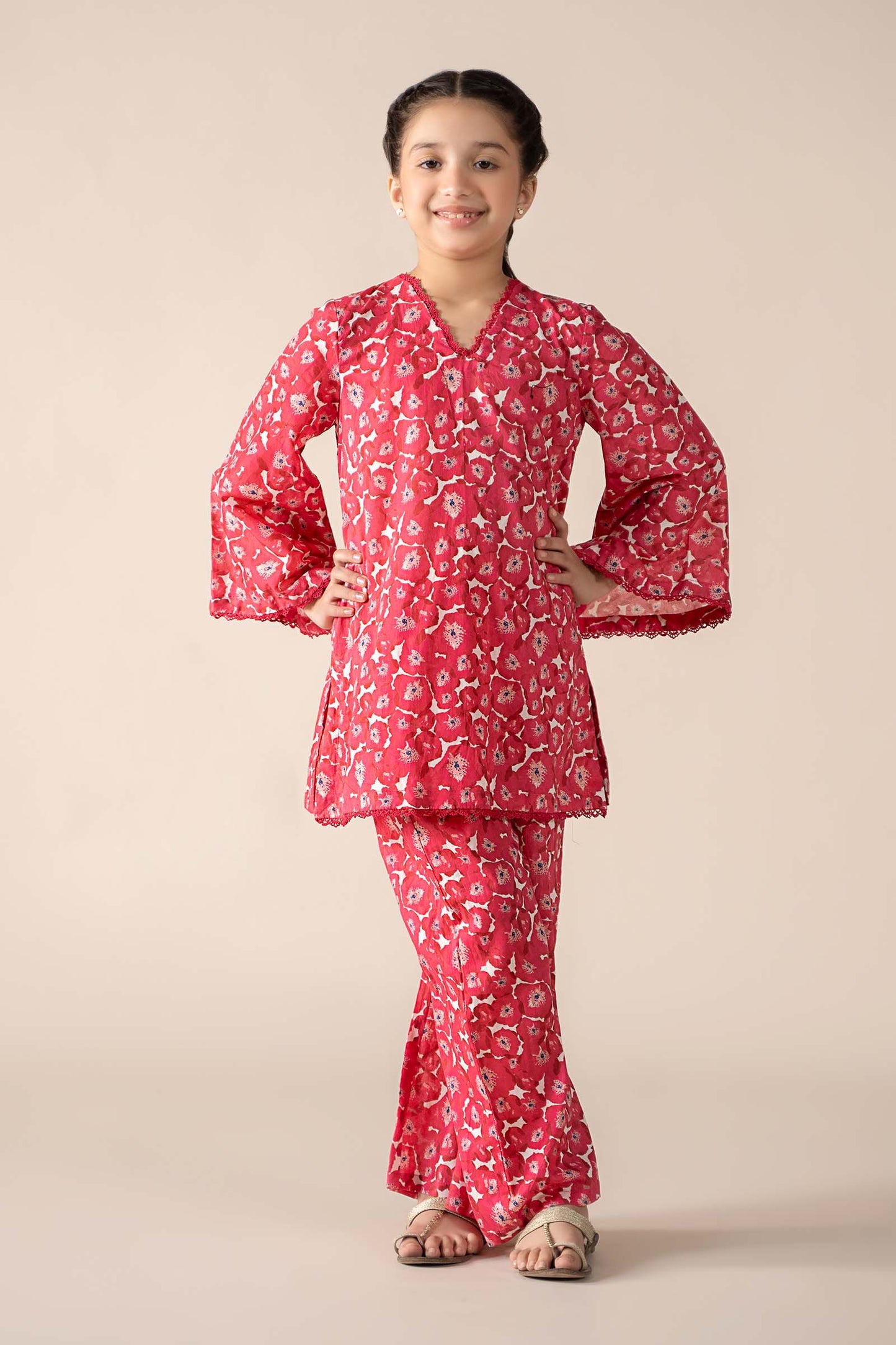 Maria B | 2 Piece Printed Lawn Suit | MKD-EF25-69 4-Feb Pink