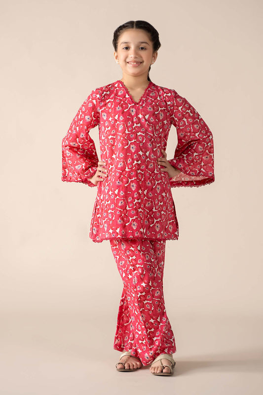 Maria B | 2 Piece Printed Lawn Suit | MKD-EF25-69 4-Feb Pink