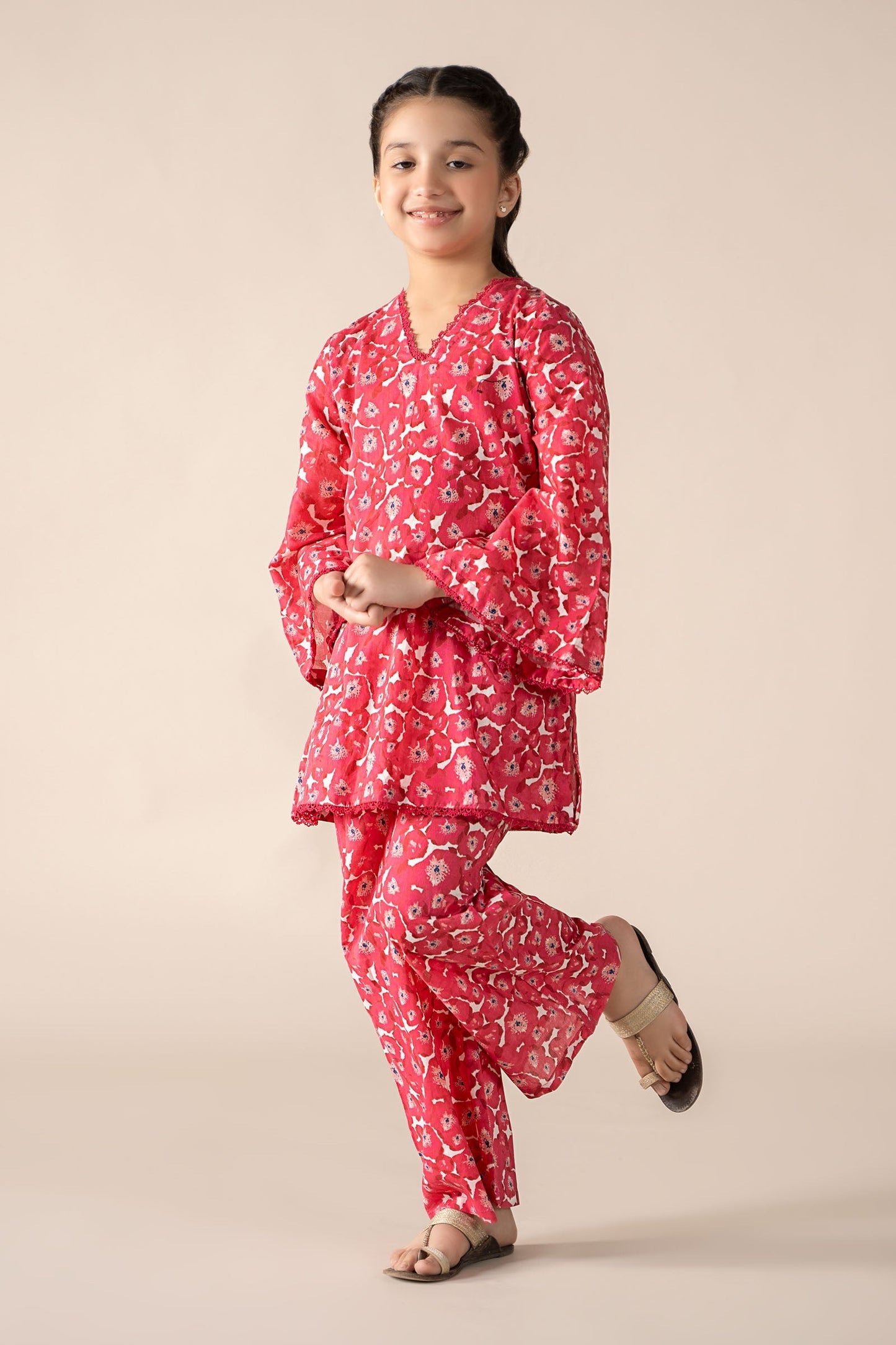 Maria B | 2 Piece Printed Lawn Suit | MKD-EF25-69 10-Aug Pink