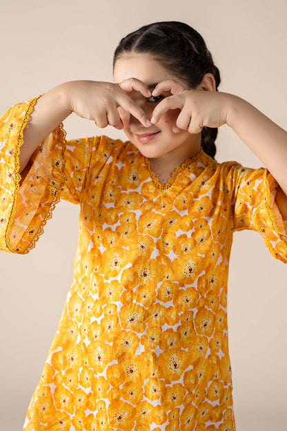 Maria B | 2 Piece Printed Lawn Suit | MKD-EF25-69 8-Jun Yellow
