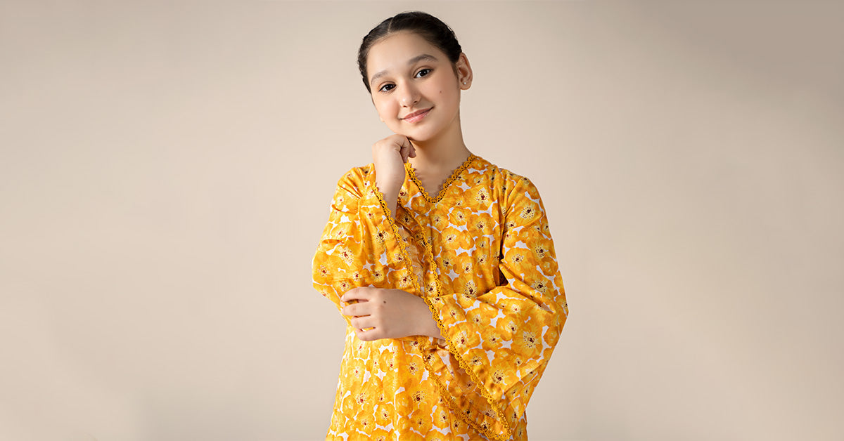 Maria B | 2 Piece Printed Lawn Suit | MKD-EF25-69 14-Dec Yellow