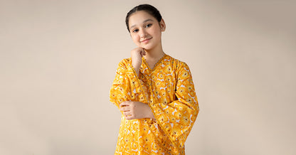Maria B | 2 Piece Printed Lawn Suit | MKD-EF25-69 14-Dec Yellow