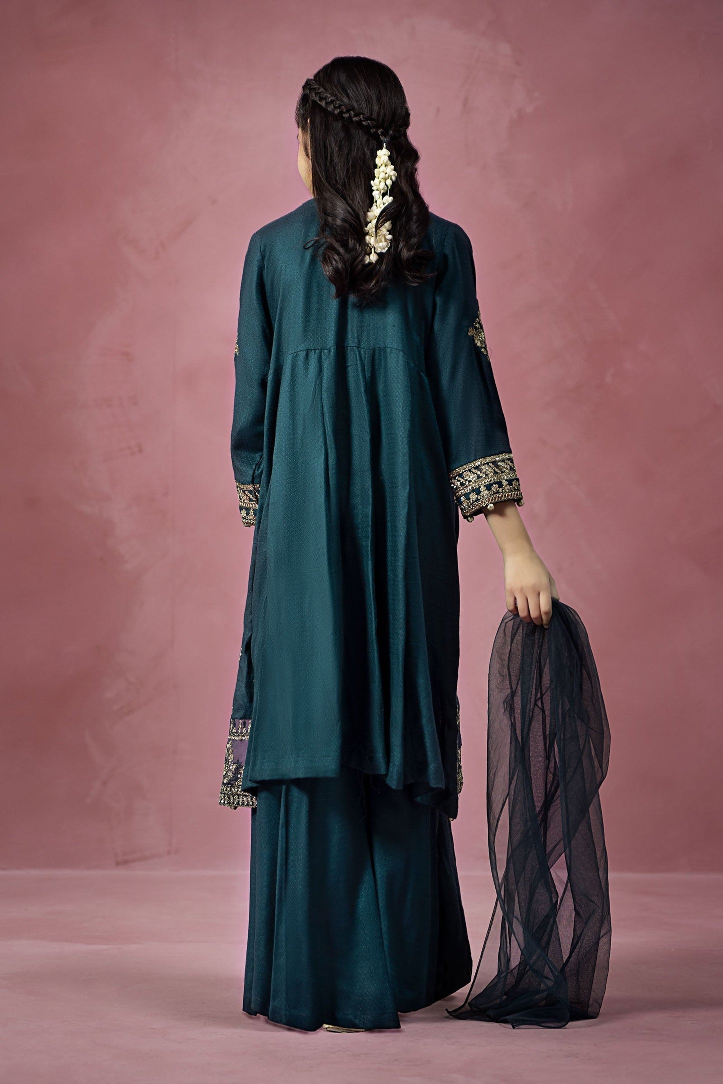 Maria B | 3 Piece Embroidered Linen Suit | MKD-W24-02 14-Dec Blue