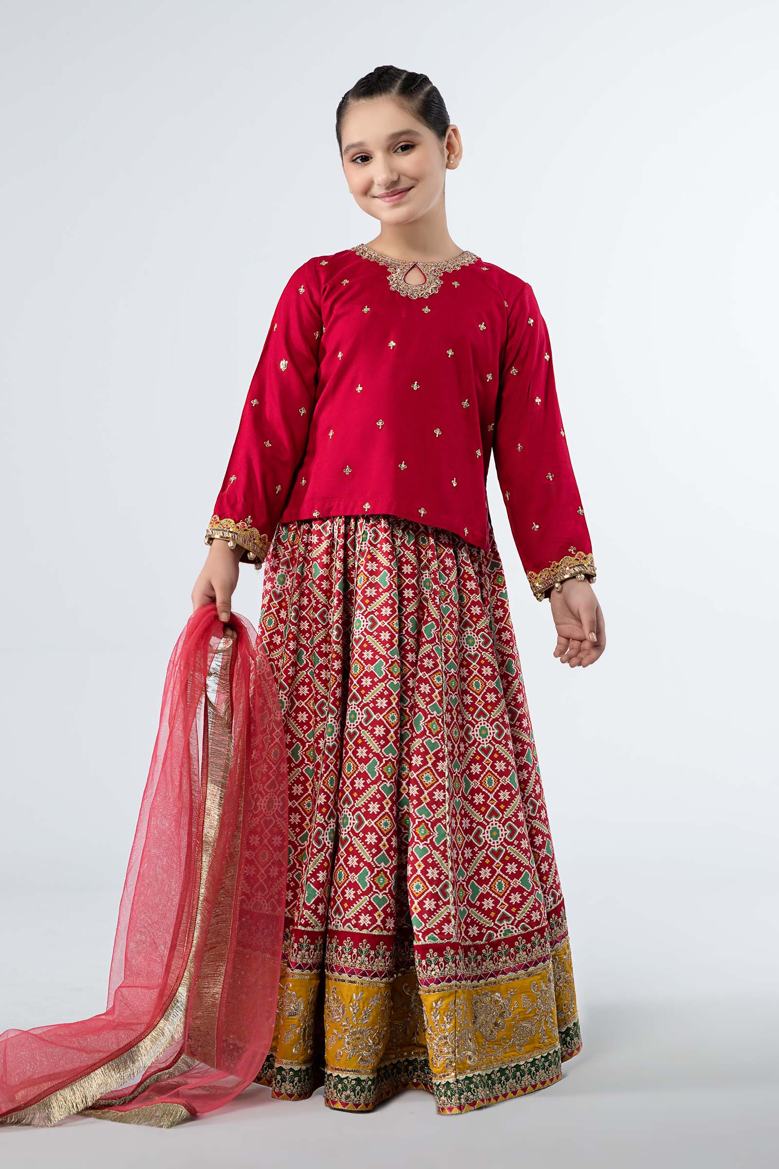 Maria B | 3 Piece Embroidered Linen Suit | MKD-W24-04 14-Dec Pink