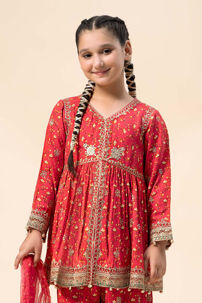 Maria B | 3 Piece Embroidered Marina Twill Suit | MKD-W24-12