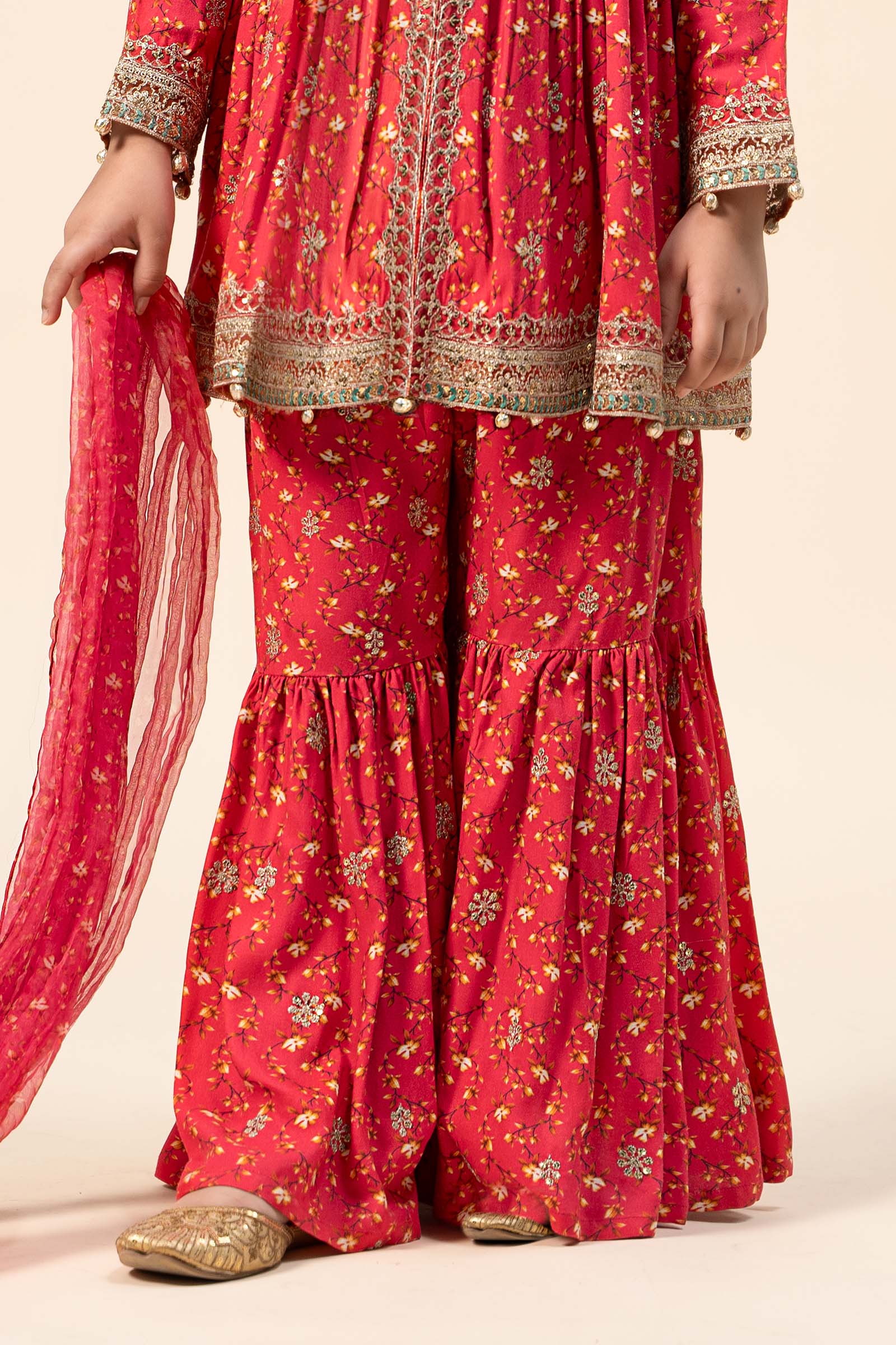 Maria B | 3 Piece Embroidered Marina Twill Suit | MKD-W24-12