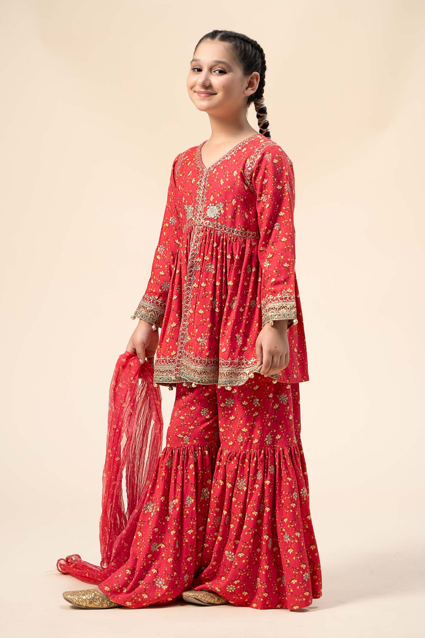 Maria B | 3 Piece Embroidered Marina Twill Suit | MKD-W24-12