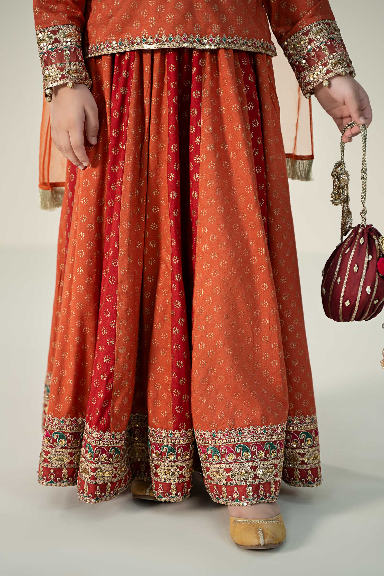 Maria B | 3 Piece Printed Linen Suit | MKD-W24-20 10-Aug Brown