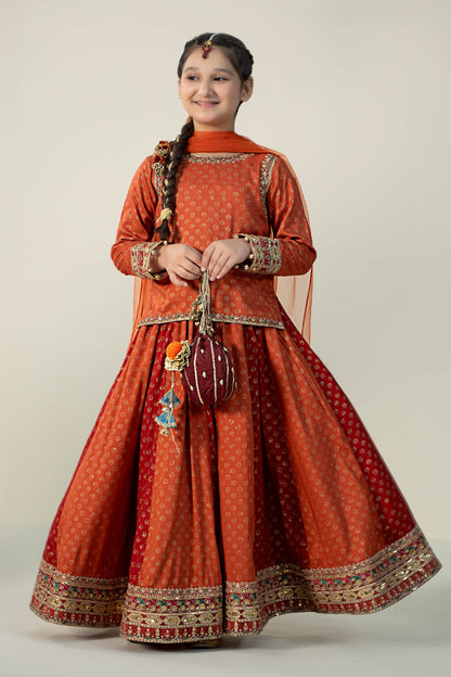 Maria B | 3 Piece Printed Linen Suit | MKD-W24-20 12-Oct Brown
