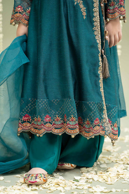 Maria B | 3 Piece Embroidered Paper Cotton Suit | MKD-W24-22 12-Oct Green