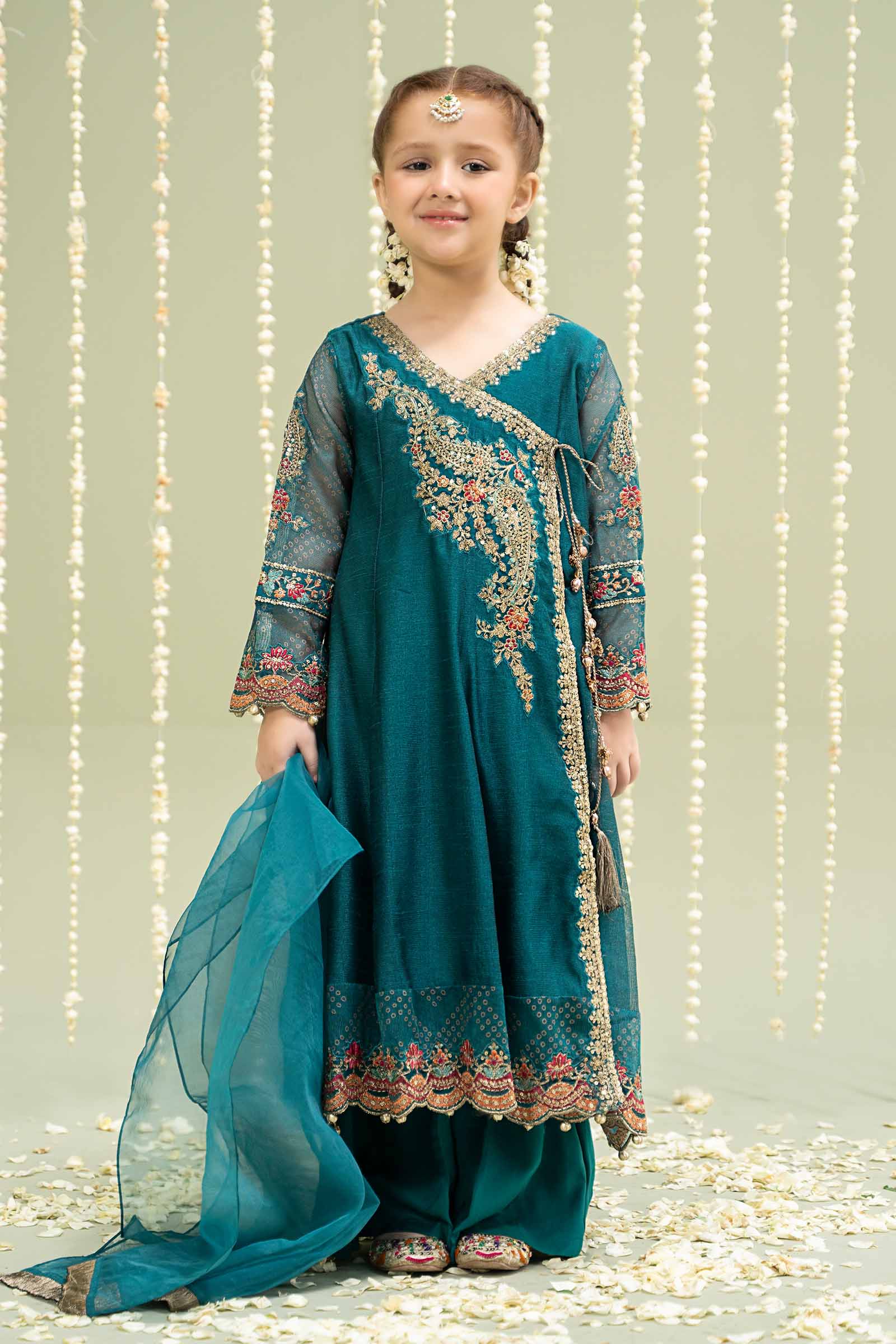 Maria B | 3 Piece Embroidered Paper Cotton Suit | MKD-W24-22 4-Feb Green