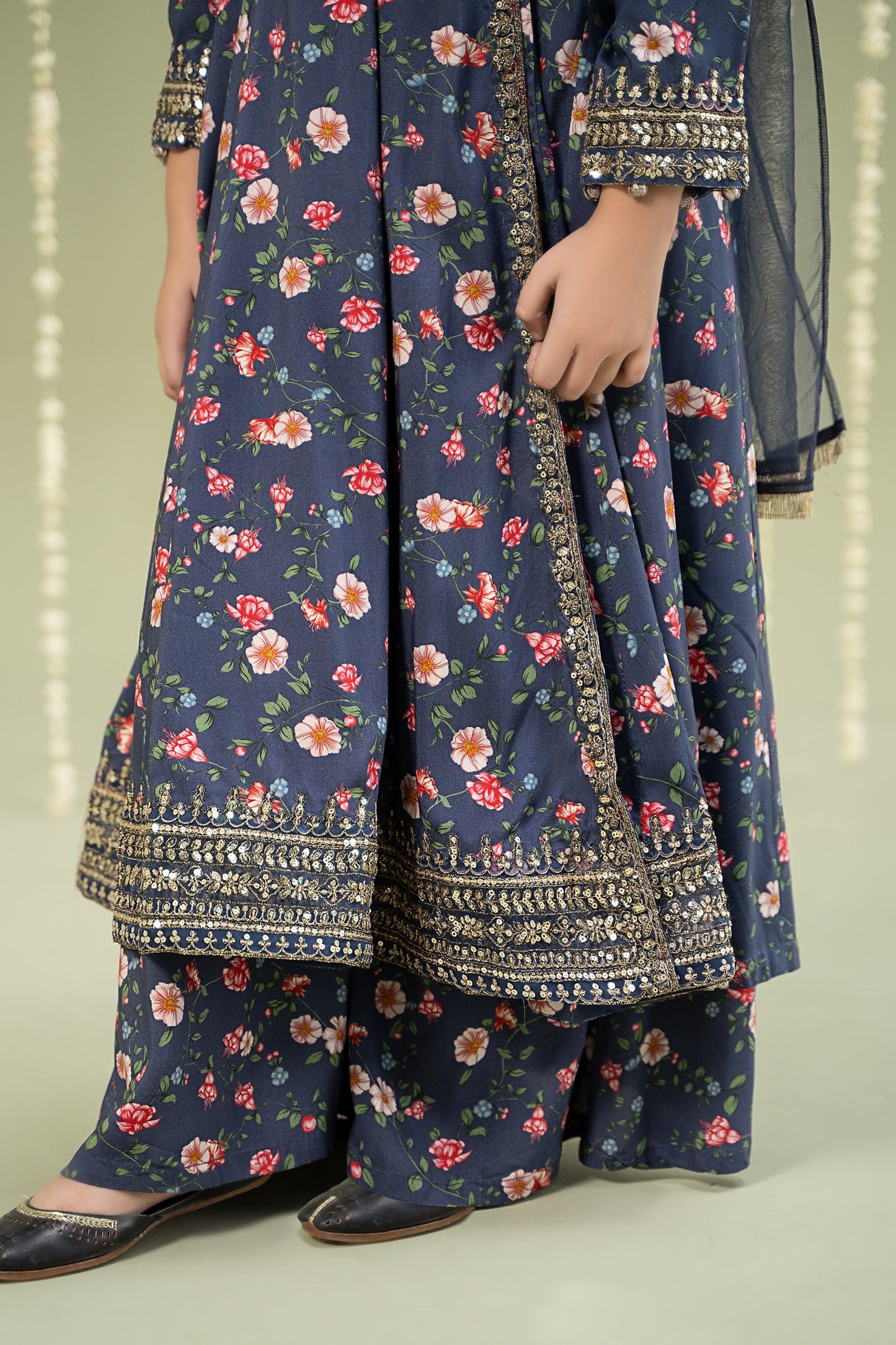 Maria B | 3 Piece Printed Linen Suit | MKD-W24-26 8-Jun Blue