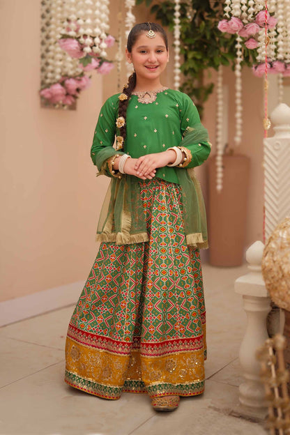 Maria B | 3 Piece Embroidered Linen Suit | MKD-W24-04 4-Feb Green