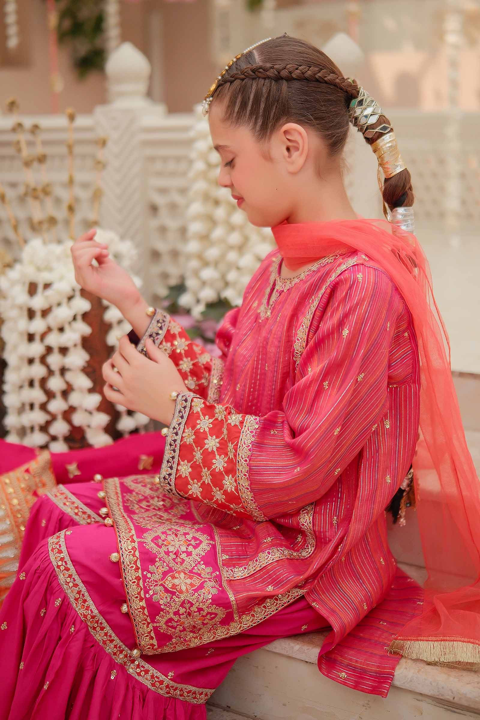Maria B | 3 Piece Embroidered Suit | MKD-W24-11 6-Apr Pink