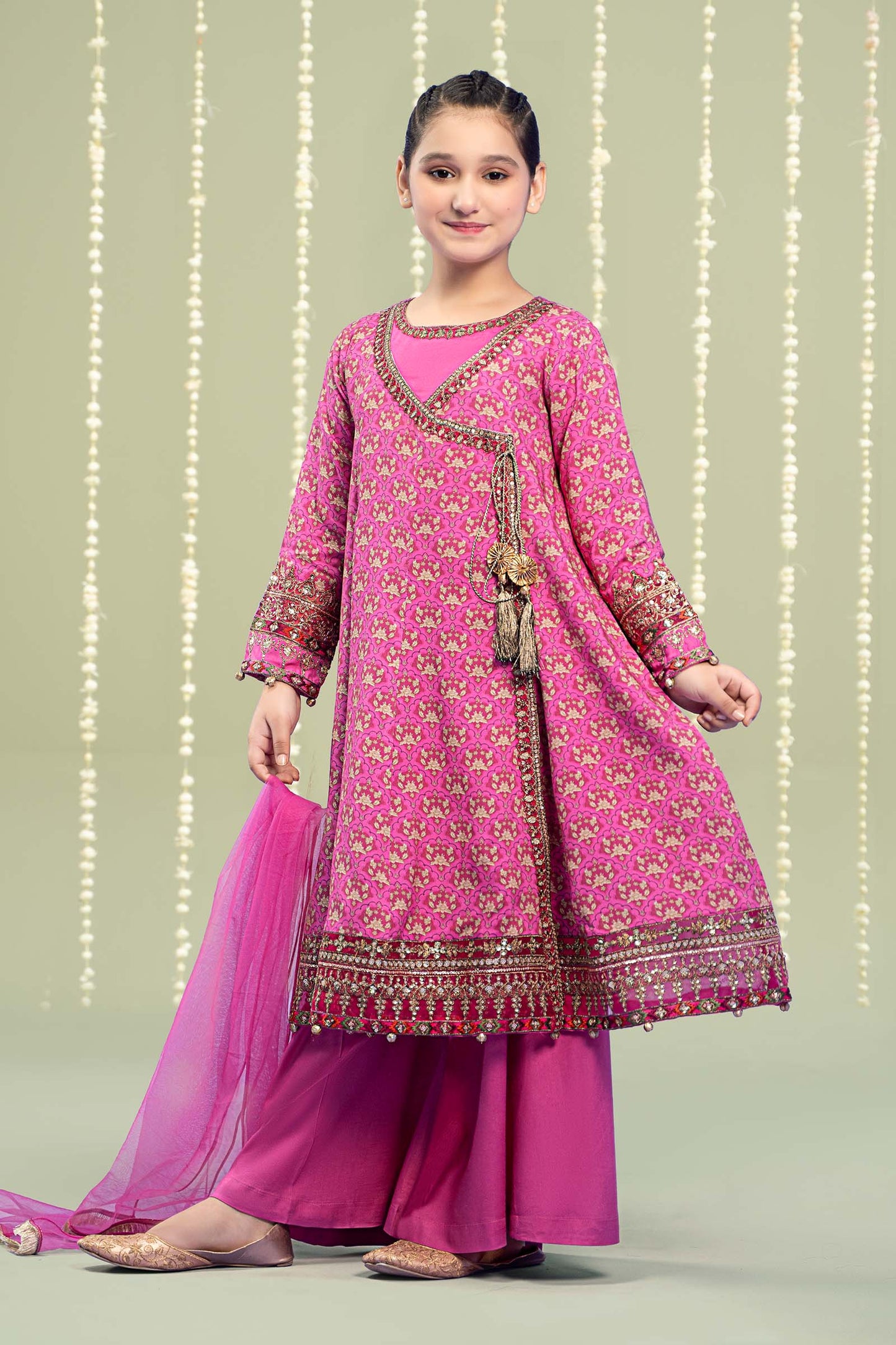 Maria B | 3 Piece Printed Linen Suit | MKD-W24-16 14-Dec Pink