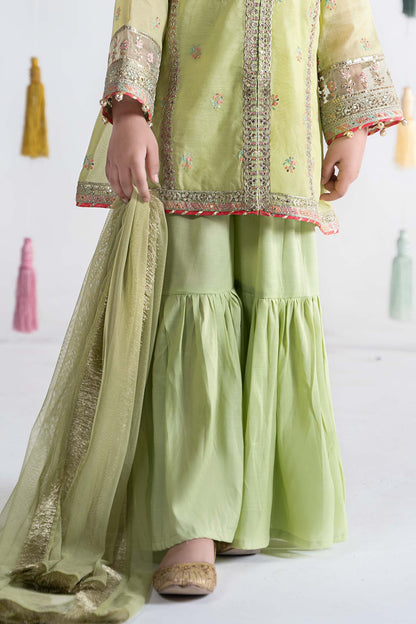 Maria B | 3 Piece Embroidered Paper Cotton Suit | MKS-EA24-04 10-Aug Green