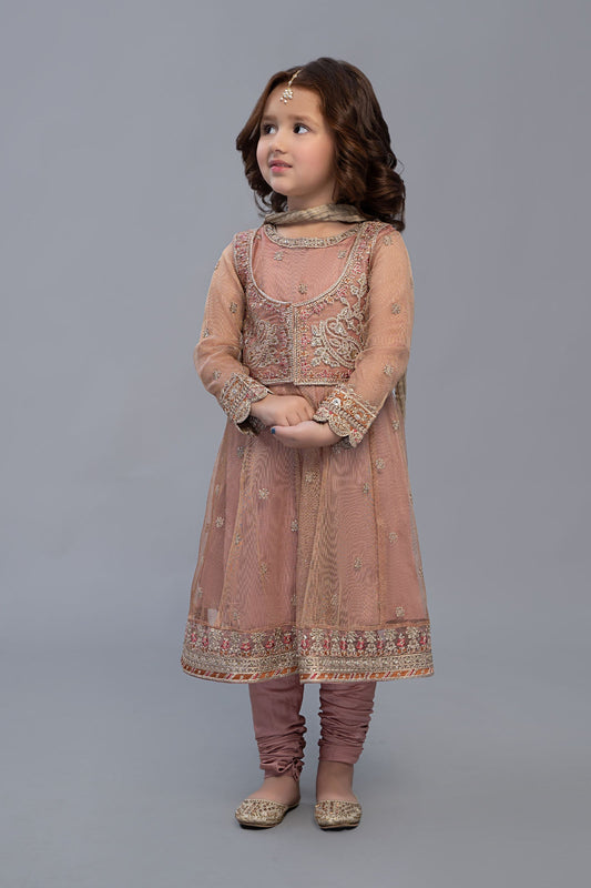 Maria B | 3 Piece Embroidered Suit | MKS-EF23-01R1 4-Feb Pink