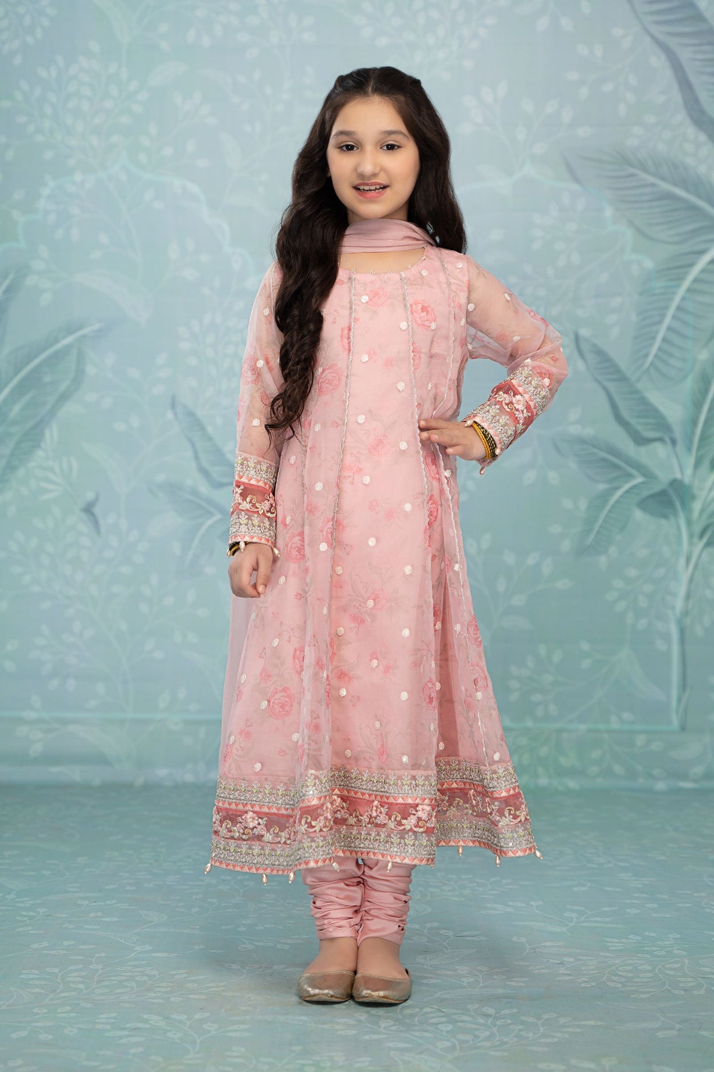 Maria B | 3 Piece Embroidered Lawn | MKS-EF23-03R1 4-Feb Pink