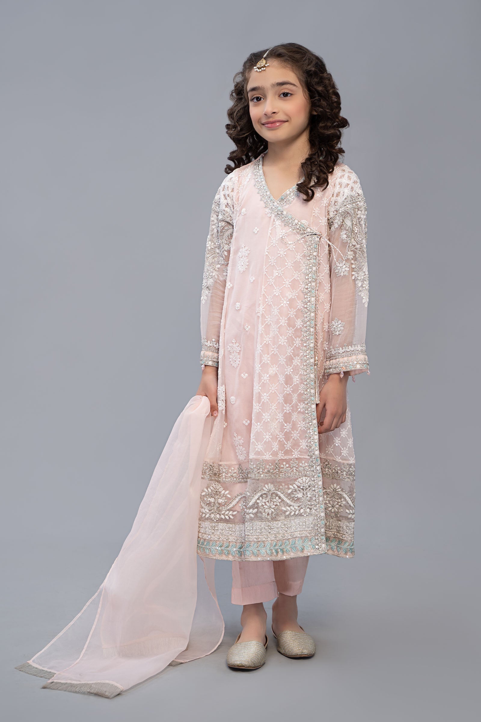 Maria B | 3 Piece Embroidered Suit | MKS-EF23-32R1 8-Jun Pink