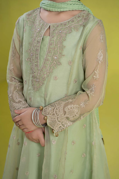 Maria B | 3 Piece Embroidered Organza Suit | MKS-EF24-05 8-Jun Green