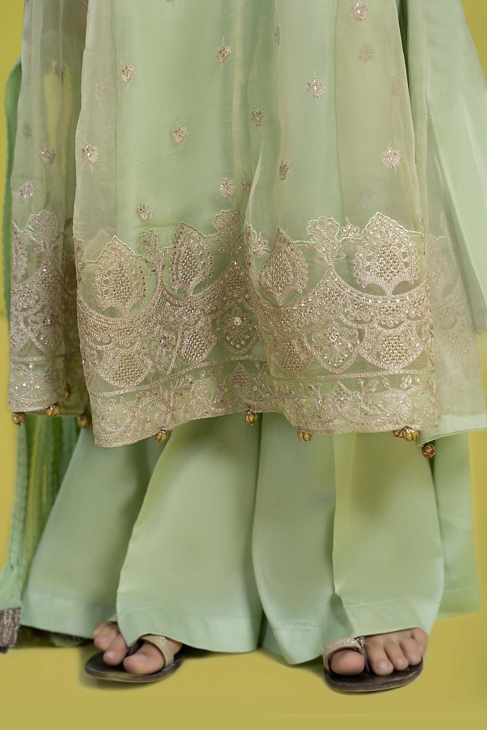 Maria B | 3 Piece Embroidered Organza Suit | MKS-EF24-05 10-Aug Green