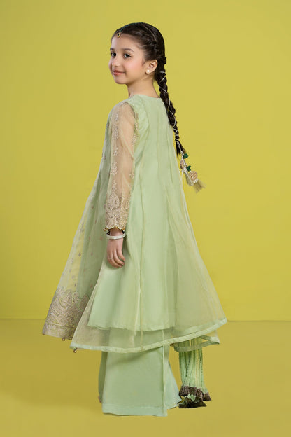 Maria B | 3 Piece Embroidered Organza Suit | MKS-EF24-05 14-Dec Green