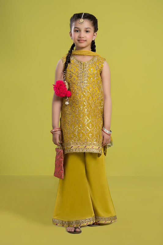 Maria B | 3 Piece Embroidered Organza Suit | MKS-EF24-14 4-Feb Green