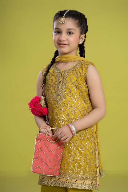 Maria B | 3 Piece Embroidered Organza Suit | MKS-EF24-14 6-Apr Green