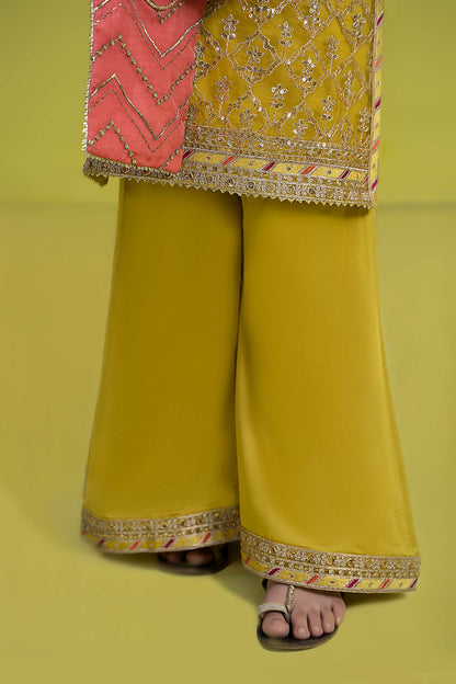 Maria B | 3 Piece Embroidered Organza Suit | MKS-EF24-14 12-Oct Green