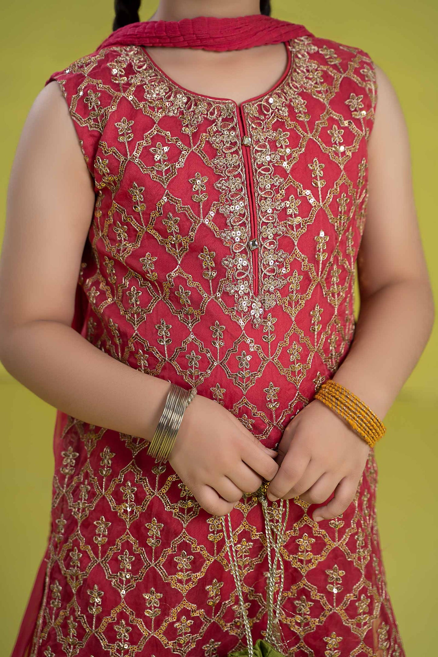 Maria B | 3 Piece Embroidered Organza Suit | MKS-EF24-14 8-Jun Pink