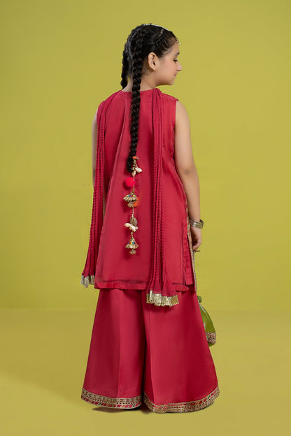 Maria B | 3 Piece Embroidered Organza Suit | MKS-EF24-14 14-Dec Pink