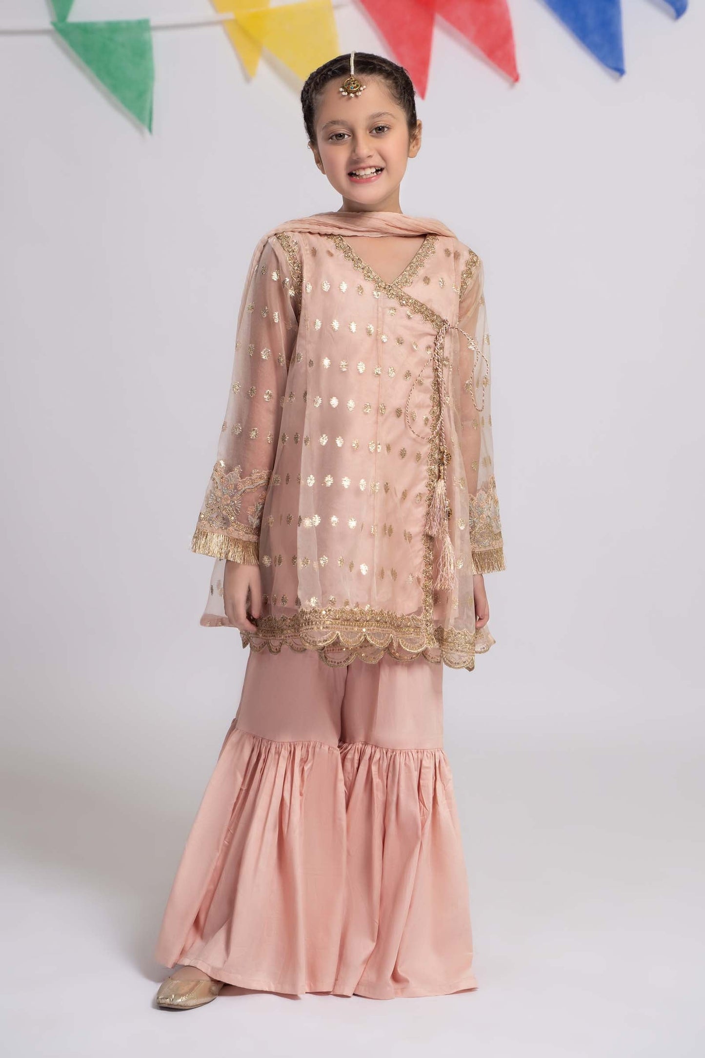 Maria B | 3 Piece Embroidered Organza Suit | MKS-EF24-18 4-Feb Pink