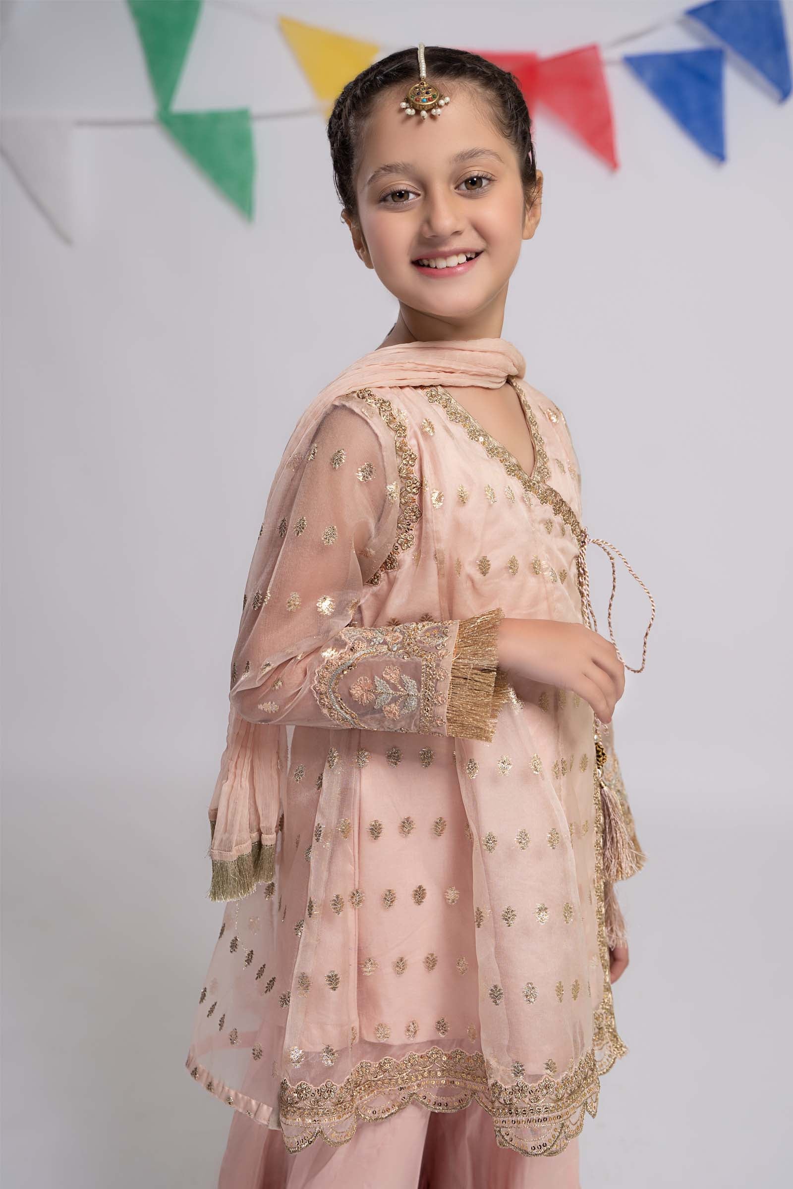 Maria B | 3 Piece Embroidered Organza Suit | MKS-EF24-18 6-Apr Pink