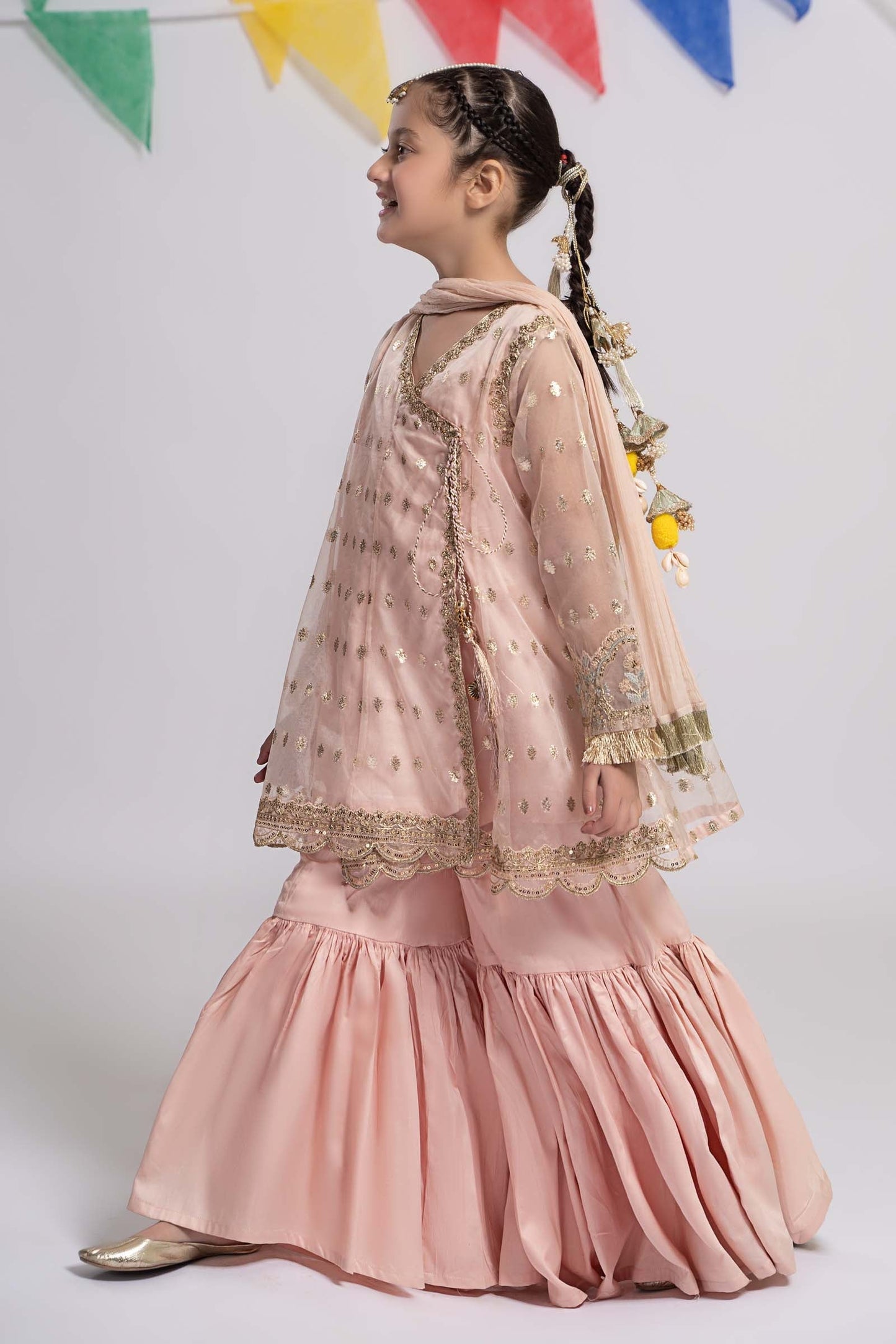 Maria B | 3 Piece Embroidered Organza Suit | MKS-EF24-18 12-Oct Pink
