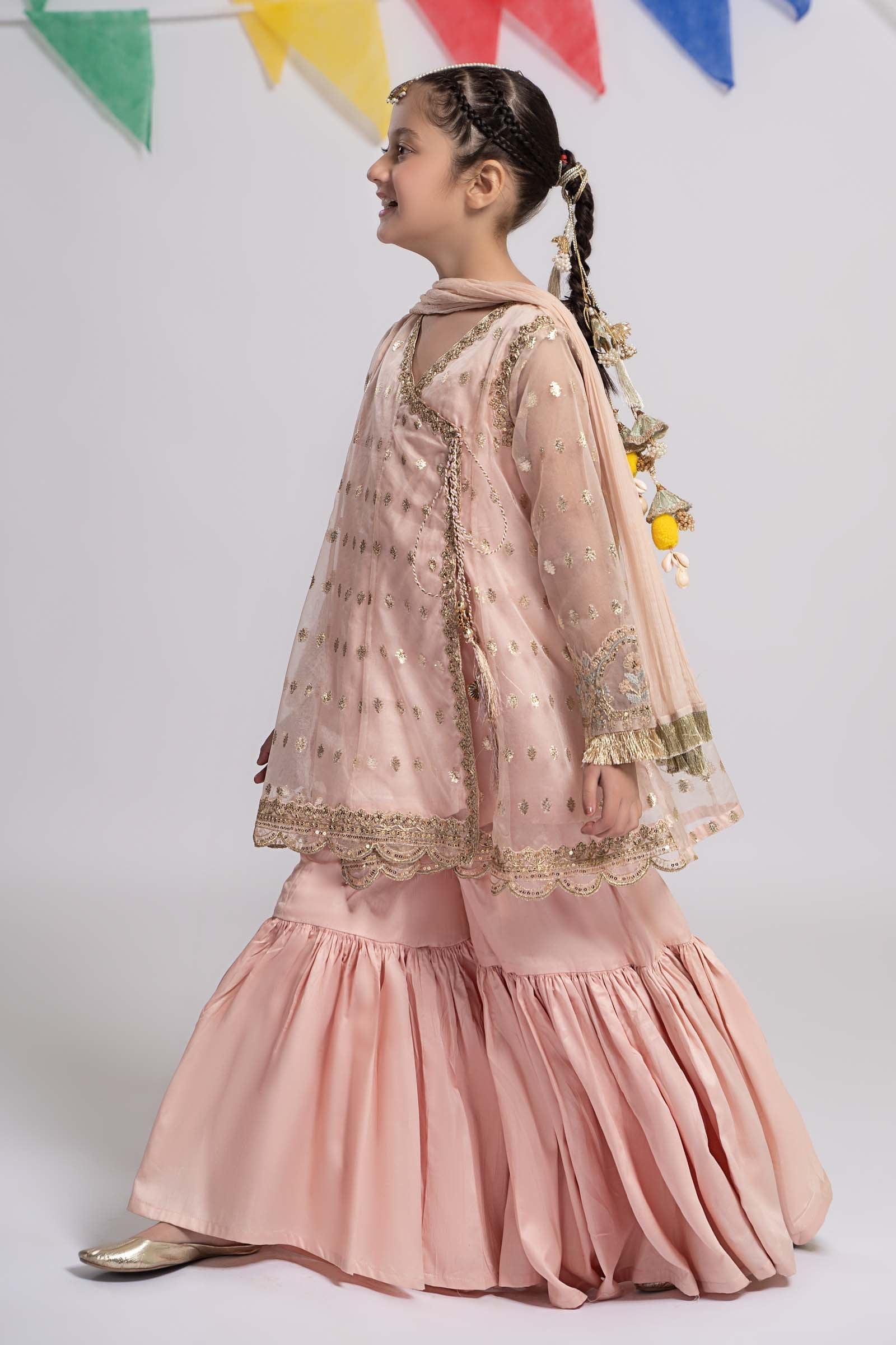 Maria B | 3 Piece Embroidered Organza Suit | MKS-EF24-18 12-Oct Pink
