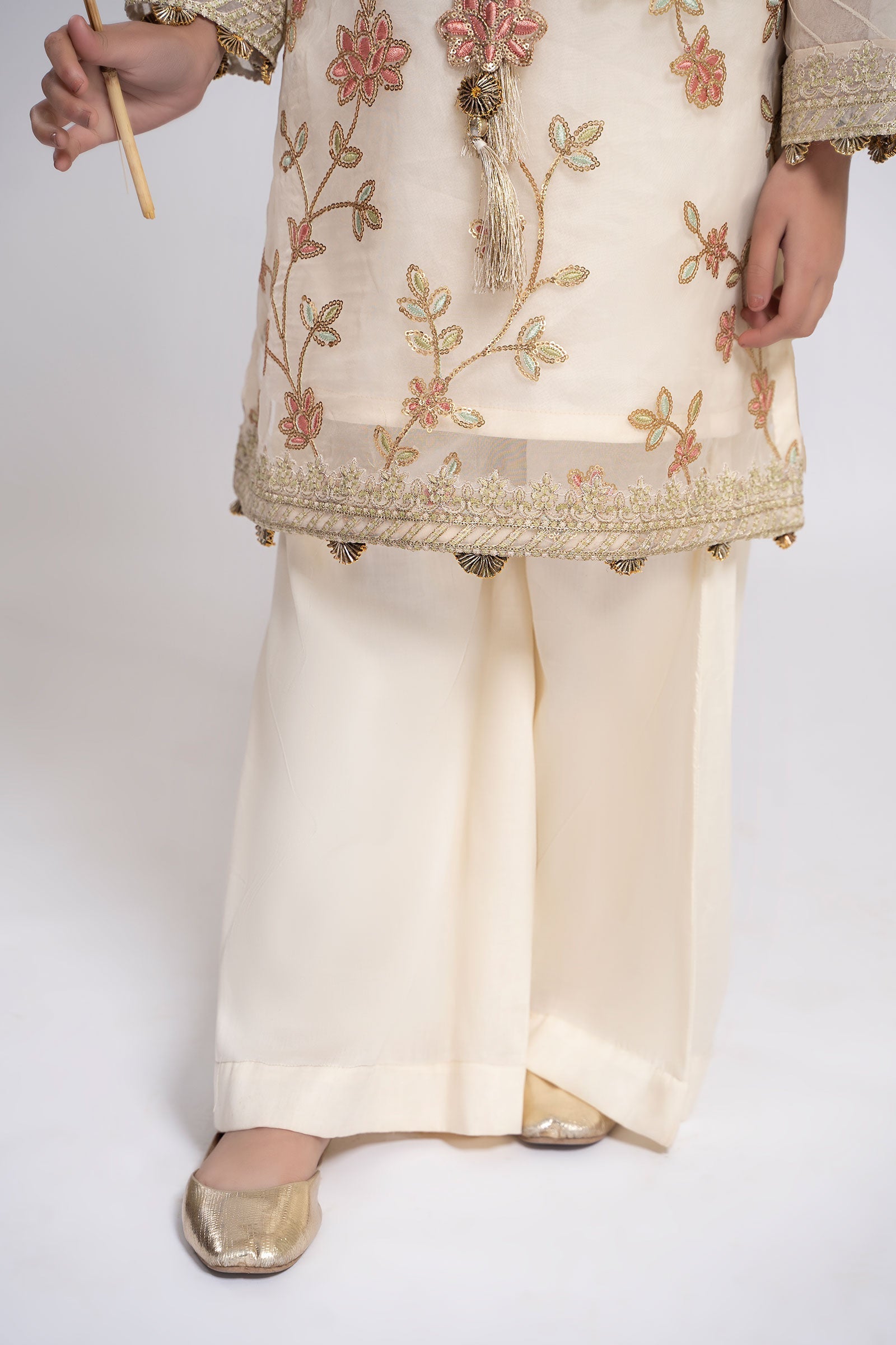 Maria B | 3 Piece Embroidered Organza Suit | MKS-EF24-30 10-Aug White